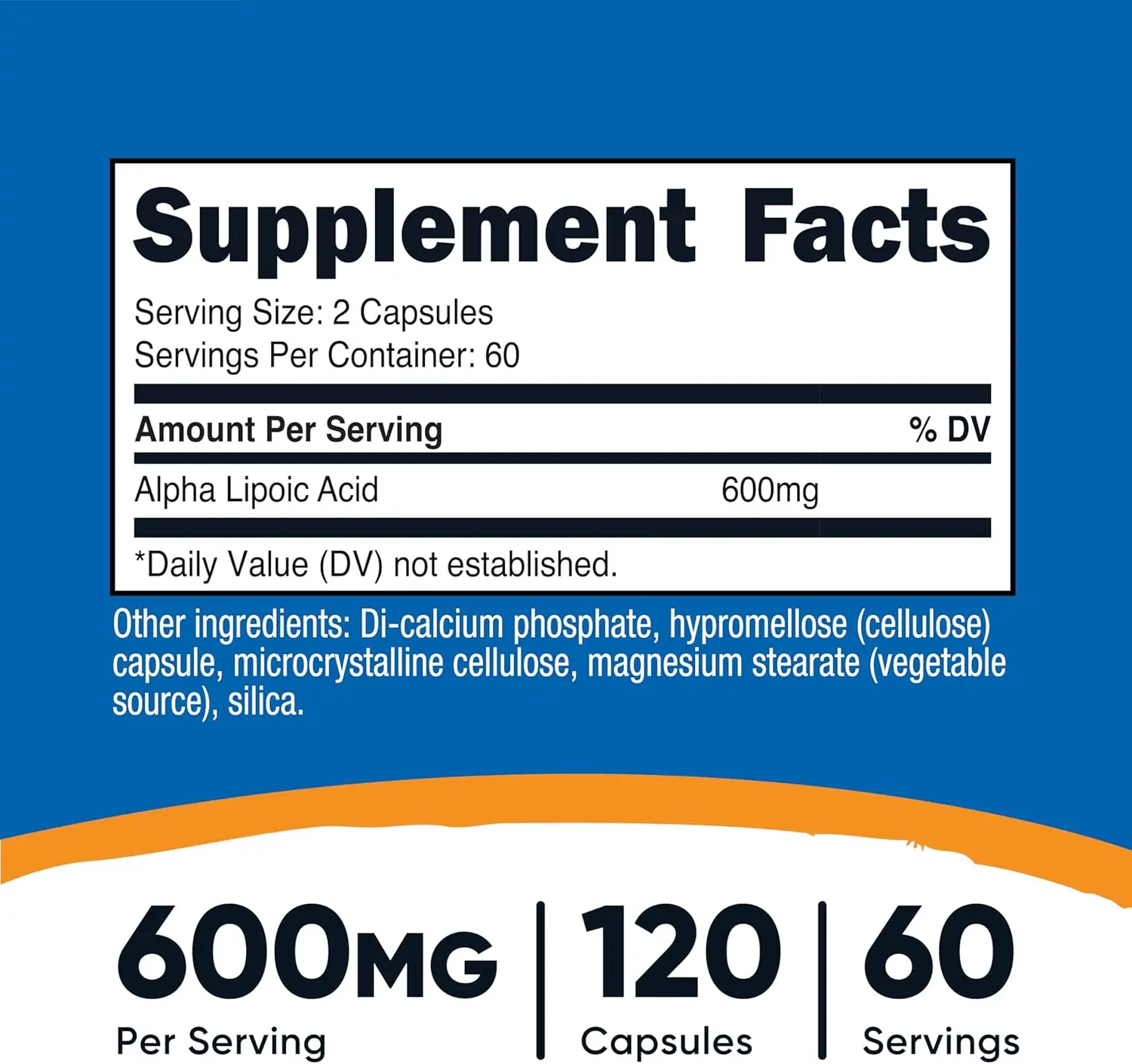 Nutricost Alpha Lipoic Acid 600mg Capsules